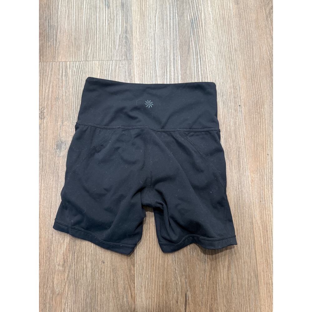 Athleta Womens Black High Waisted Biker Shorts XXS Activewear Yoga Running 2882